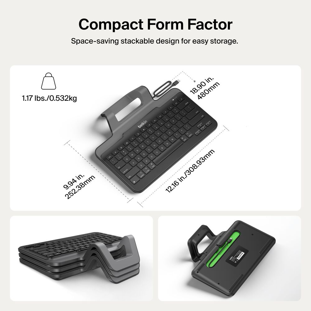 USB-C Keyboard with Stand for iPad, , hi-res