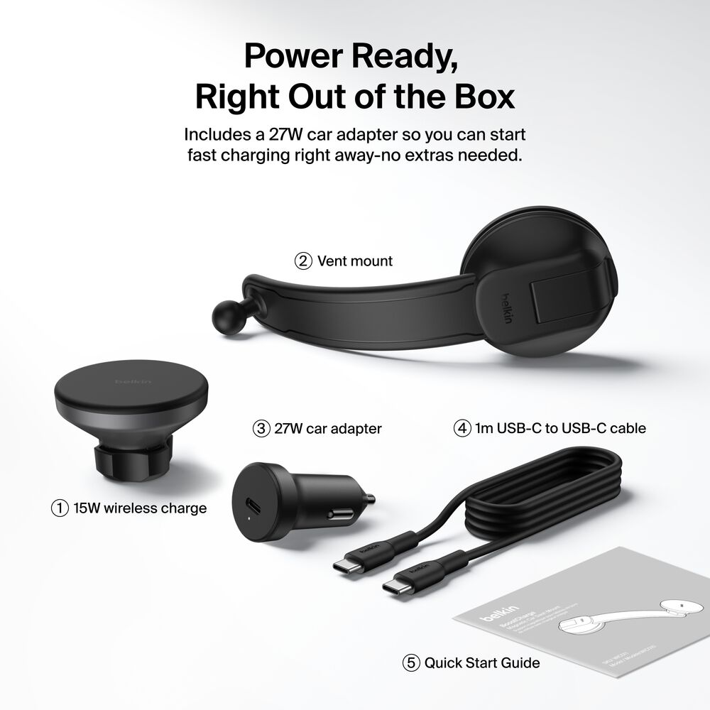 Magnetic Wireless Charging Car Dash Mount, , hi-res