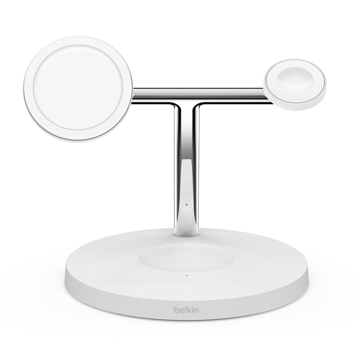 Drahtloses 3-in-1-Ladegerät mit MagSafe, 15 W, Weiß, hi-res