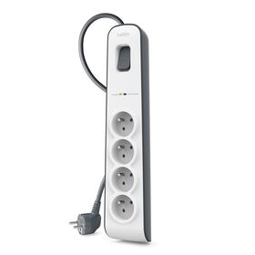 Multiprise parafoudre 4 prises avec cordon d'alimentation de 2 m