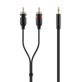 Mini-Stereo to RCA Audio Cable, Black, hi-res