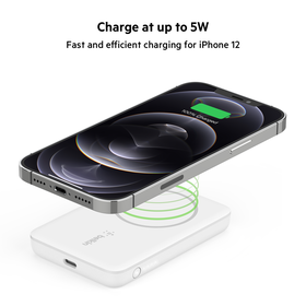 Magnetic Wireless Power Bank 2.5K, White, hi-res
