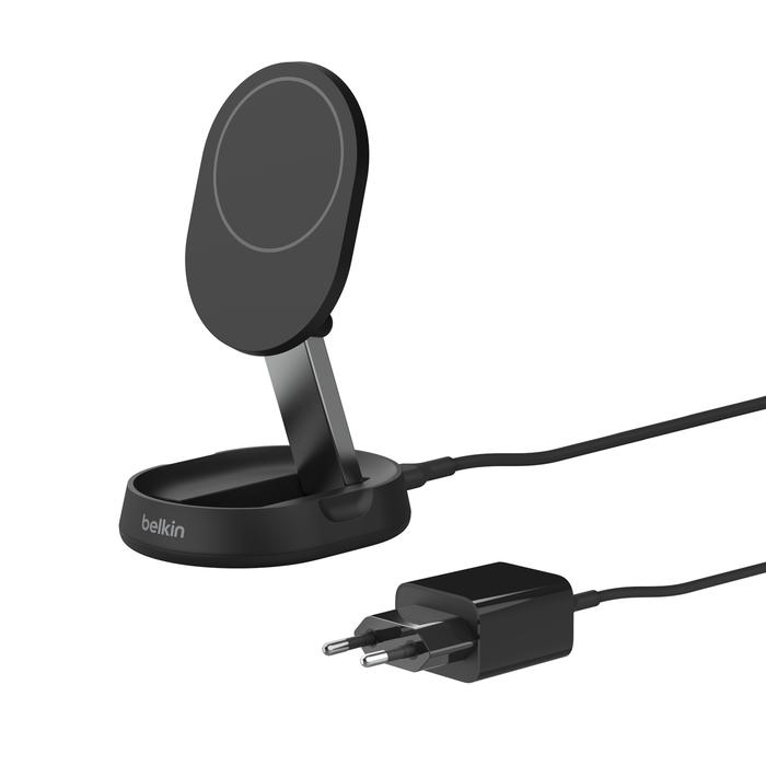 Convertible Magnetic Wireless Charging Stand with Qi2 15W, Black, hi-res