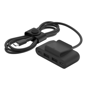 4 端口 USB 电源扩展器, 黑色, hi-res