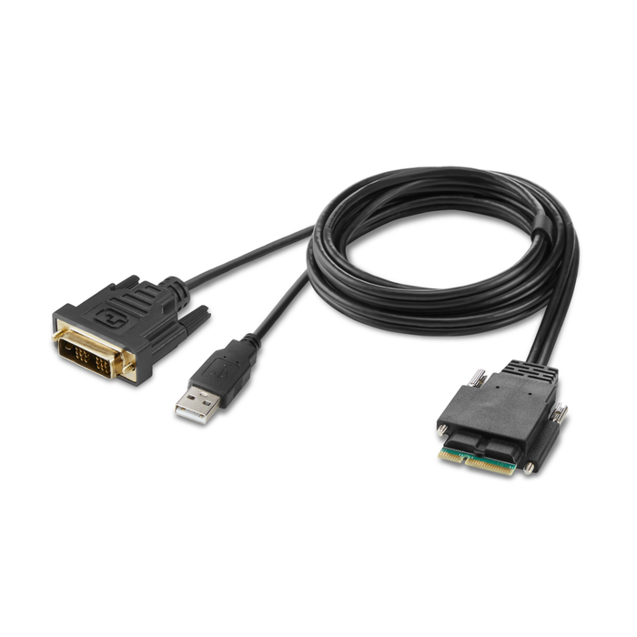 2-Port Single Head DVI Modular Secure KVM Switch PP4.0 W/ Remote, Negro, hi-res