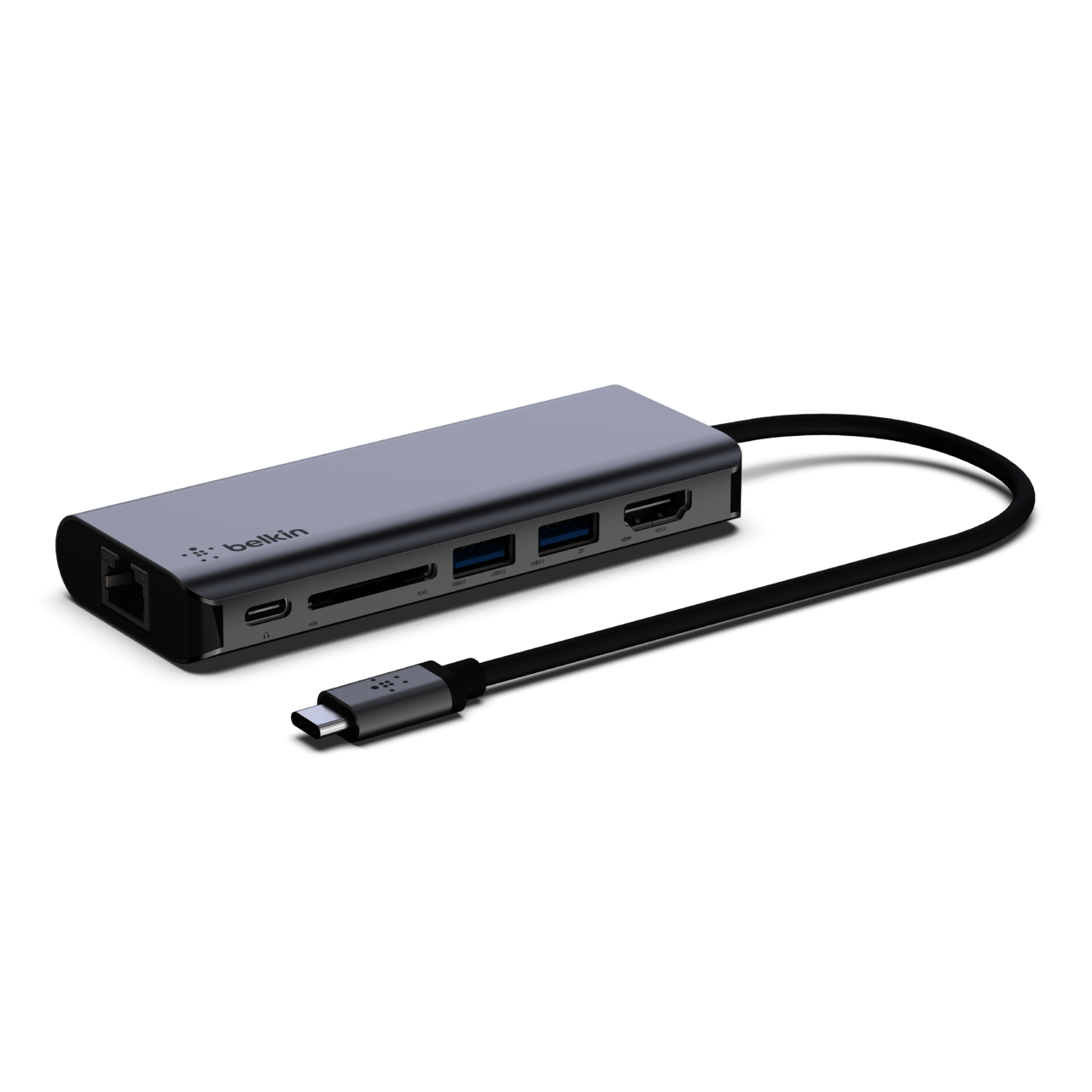 VGA Multi-Port Adattatore Dock con 4k-HDMI 11-in-1 DisplayPort Belkin USB C-hub 