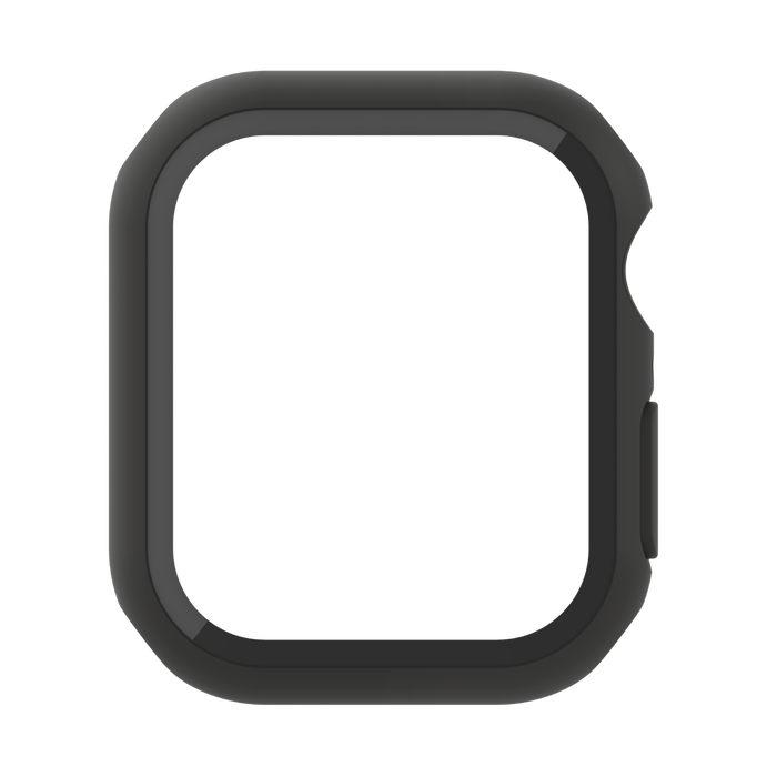Antimikrobieller TemperedCurve 2-in-1-Displayschutz mit Schutzrand für die Apple Watch Series 8/7, Schwarz, hi-res