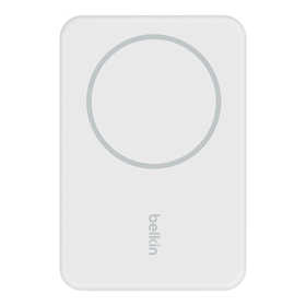 Magnetische draadloze 5000mAh-powerbank + standaard , Wit, hi-res
