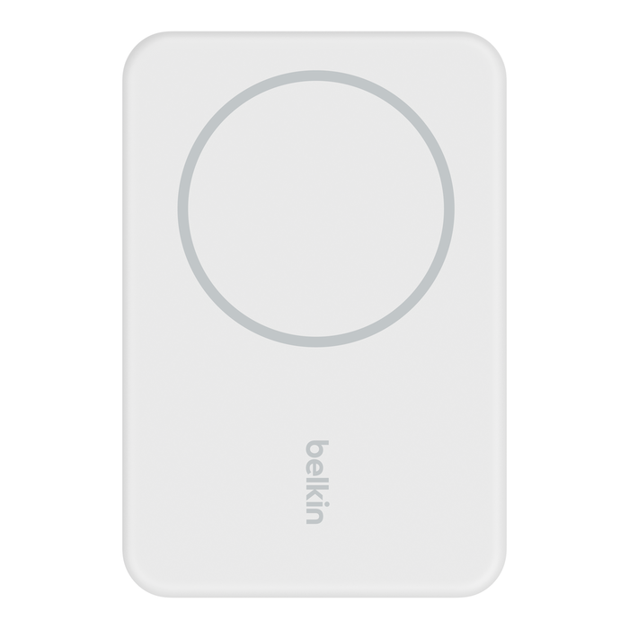 Magnetische draadloze 5000mAh-powerbank + standaard , Wit, hi-res