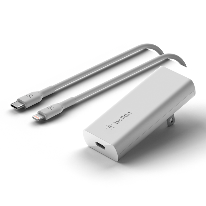 Chargeur Belkin 20W USB-C + câble USB-C Belkin vers Lightning (1M)