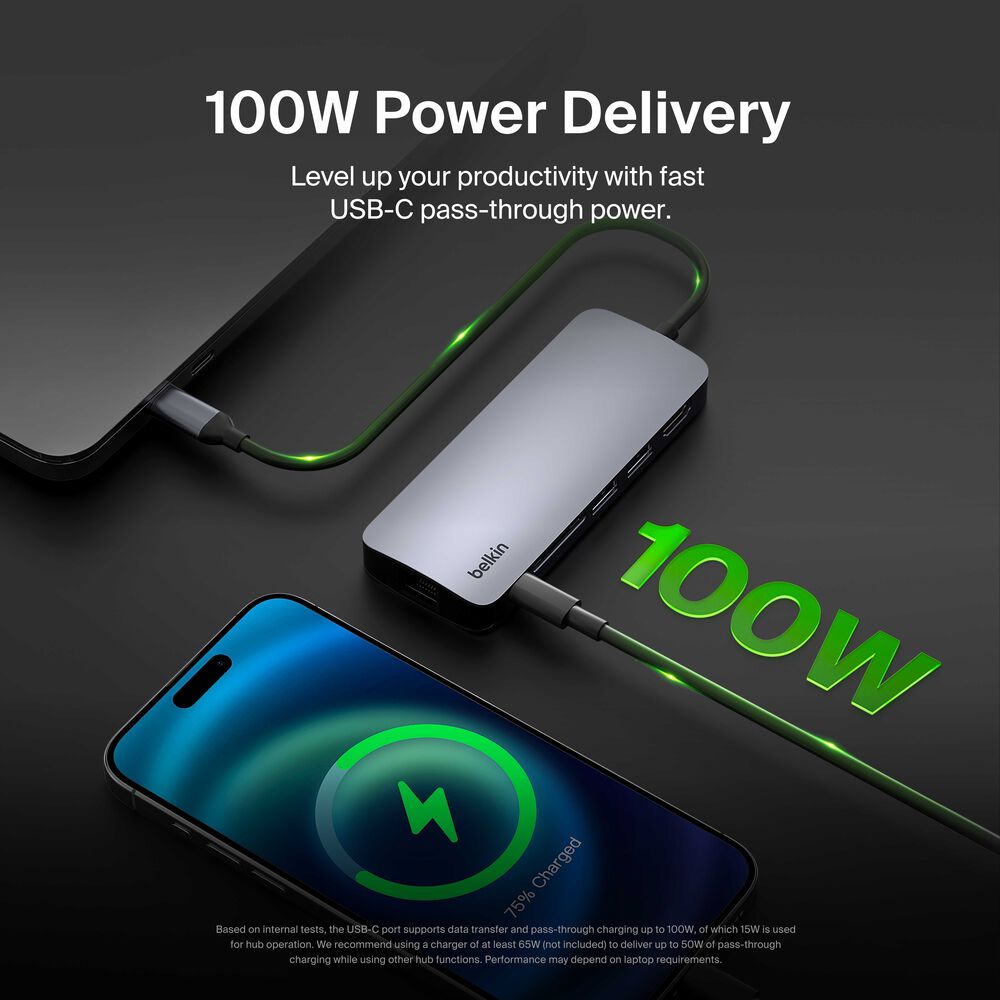 USB-C 6-in-1 Multiport Hub, Space Gray, hi-res