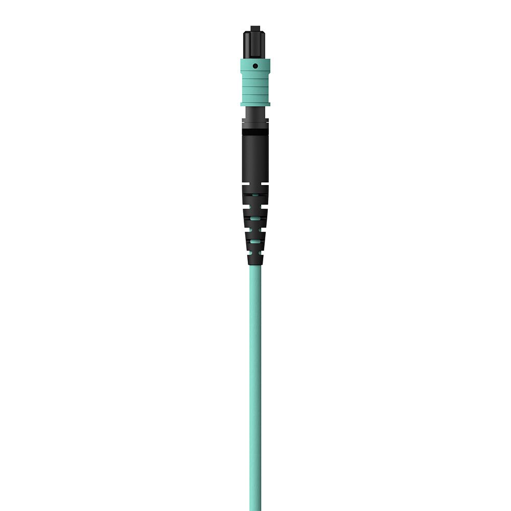 MTP to MTP MPO Fiber Optic Cable, 40GbE Aqua MTP/MTP, 50/125, OM3, Plenum, Aqua, hi-res