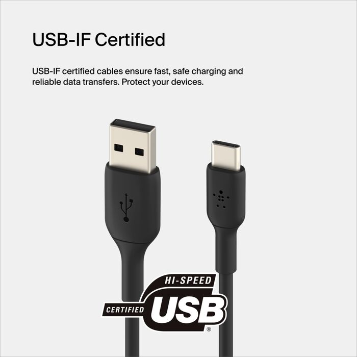 USB-C to USB-A Cable (3m / 9.8ft, Black), Black, hi-res