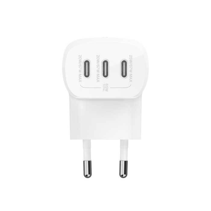 3 Port USB-C® Wall Charger with PPS 67W + USB-C to USB-C Cable, , hi-res