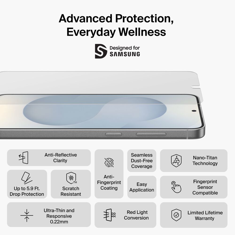 Titan EcoGuard Red Light Screen Protector for Samsung Galaxy S26+, , hi-res