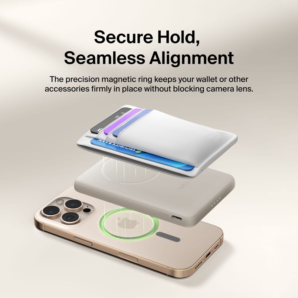 Slim Magnetic Power Bank 5K, Sand, hi-res