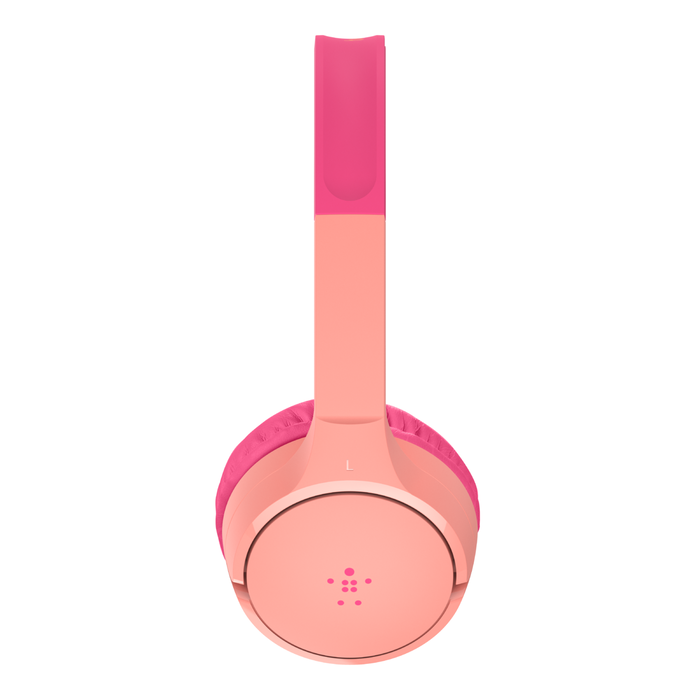 Cute eared headphones pink wireless music gadget Vector Image