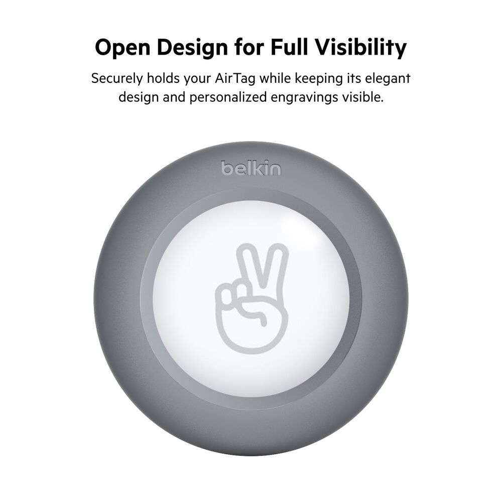 Secure Holder with Clip for AirTag, Dark Gray, hi-res