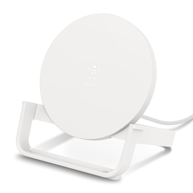 Wireless Charging Stand 10W (AC Adapter Not Included), White, hi-res