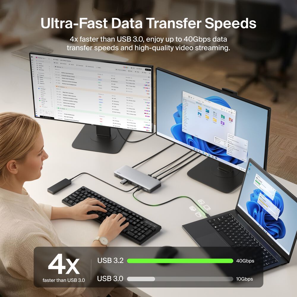 Thunderbolt 4 Dock, Gray, hi-res