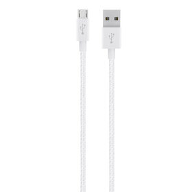 Metallic Micro-USB to USB Cable, White, hi-res