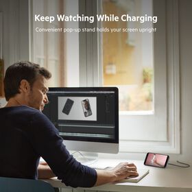 Portable Wireless Charger Pad with Official MagSafe Charging 15W, Black, hi-res
