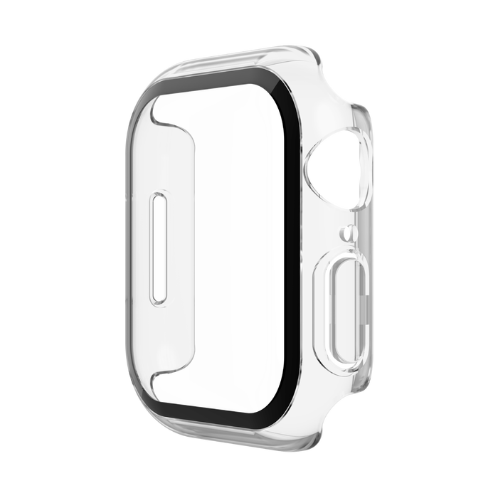 TemperedCurve 2-in-1 Treated Screen Protector + Bumper for Apple Watch Series 8, Clear, hi-res