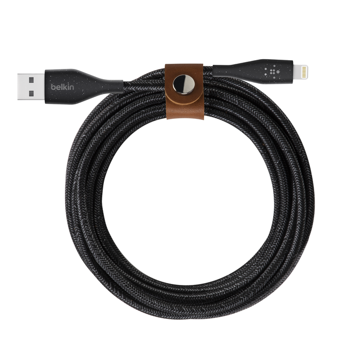 Plus Lightning to USB-A Cable with Strap, Black, hi-res