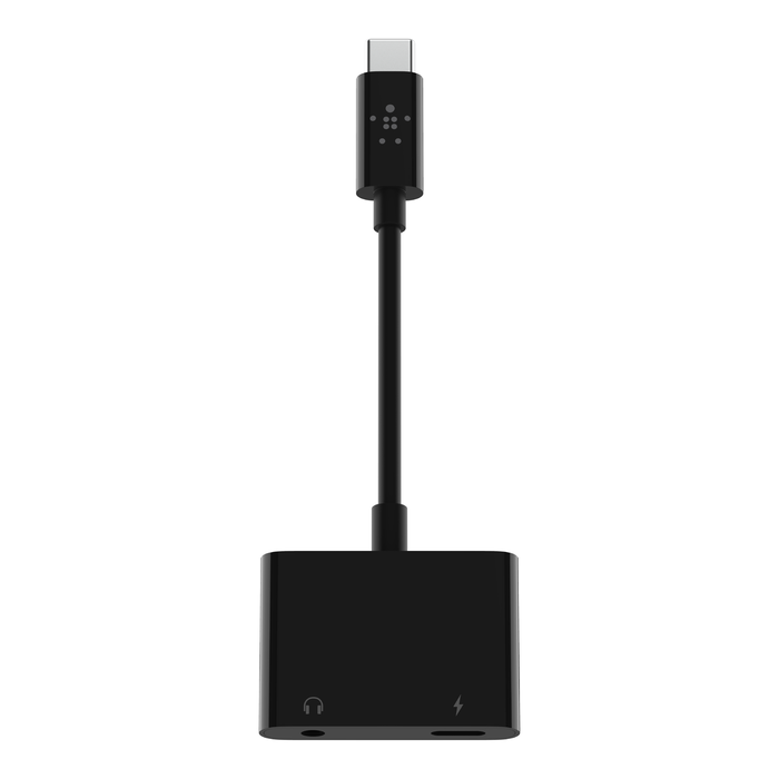 Adaptateur USB-C™ 3,5 mm audio + recharge, Noir, hi-res