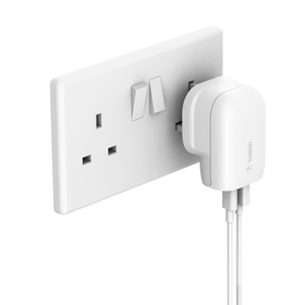 BOOST↑CHARGE™ 30W USB-C PD + USB-A Wall Charger, White, hi-res