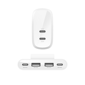 USB-C® Wall Charger with PPS 60W + 4-Port USB Power Extender