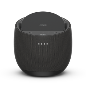 Hi-Fi Smart Speaker + Wireless Charger, Black, hi-res