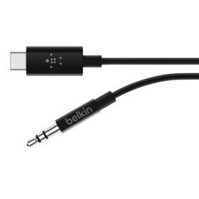 3.5mm Audio Cable with USB-C Connector, Black, hi-res