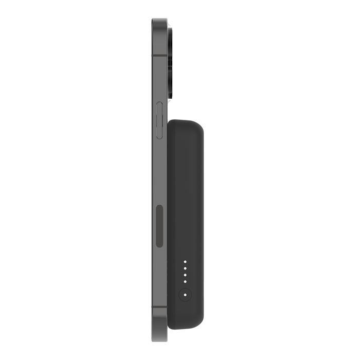 Magnetic Wireless Battery 5000 + Stand, Black, hi-res