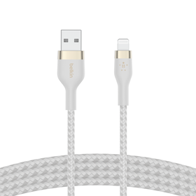 USB-A Cable with Lightning Connector, White, hi-res