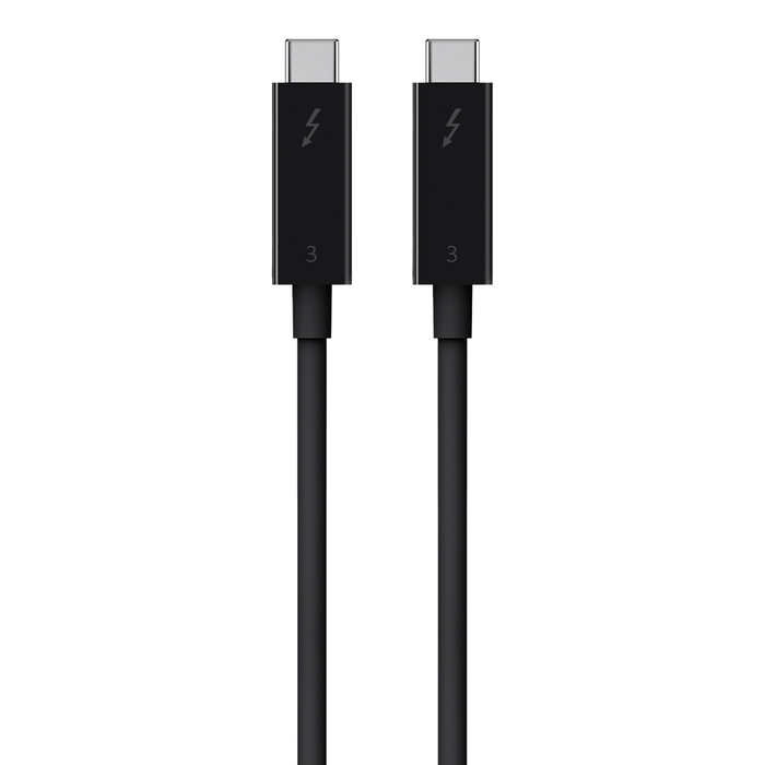 Thunderbolt™ 3 Cable (USB-C™ to USB-C) (100W) (6.5ft/2m), Black, hi-res