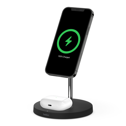 2-in-1 Wireless Charger Stand with Official MagSafe Charging 15W