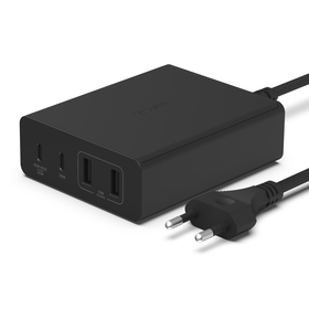 Caricabatteria GaN a 4 porte da 108 W, Nero, hi-res