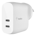 Dual USB-C PD Wall Charger 40W, White, hi-res