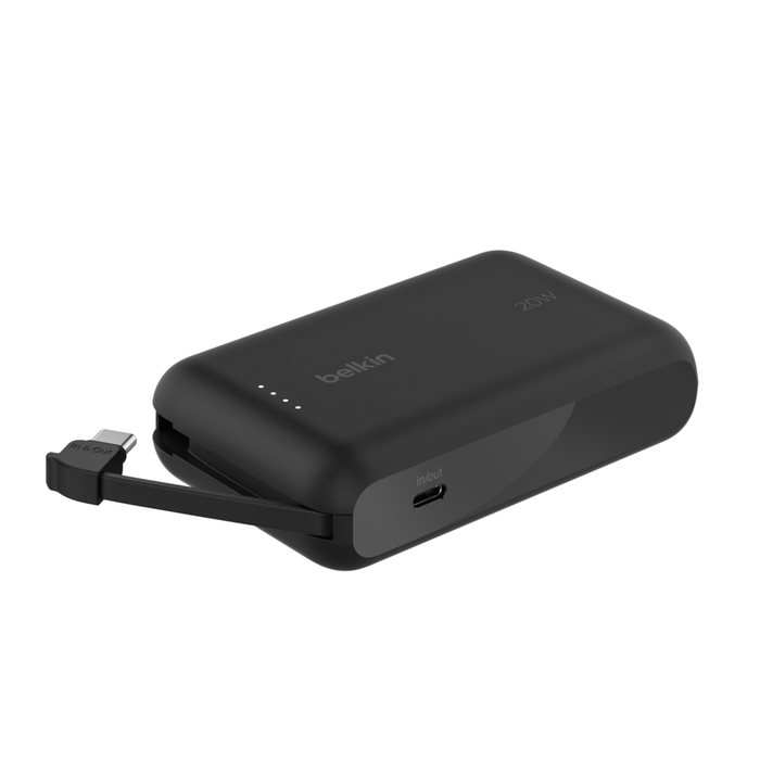 Portable Power Bank with Integrated Cable 10K | Belkin US