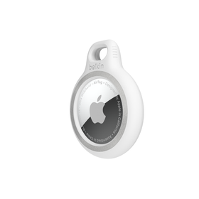 Apple AirTag用キーリング付きリフレクティブセキュアホルダー, 白, hi-res