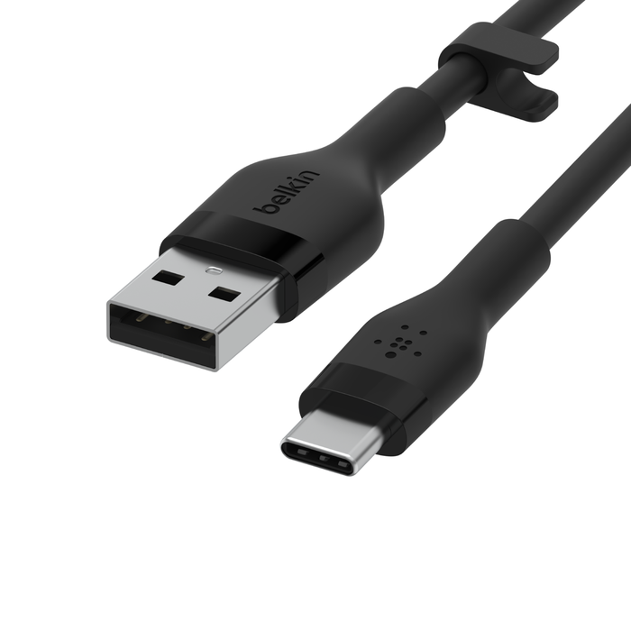 Câble de recharge rapide en silicone USB-C vers USB-A