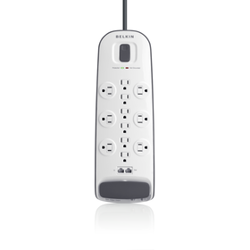 12-outlet Surge Protector with 8 ft Power Cord and Ethernet, Cable/Satellite and Telephone Protection, , hi-res