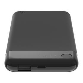 BOOST↑CHARGE™ Power Bank 5K with Lightning Connector + Cable, Black, hi-res