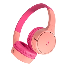 Wireless On-Ear Headphones for Kids, Pink, hi-res