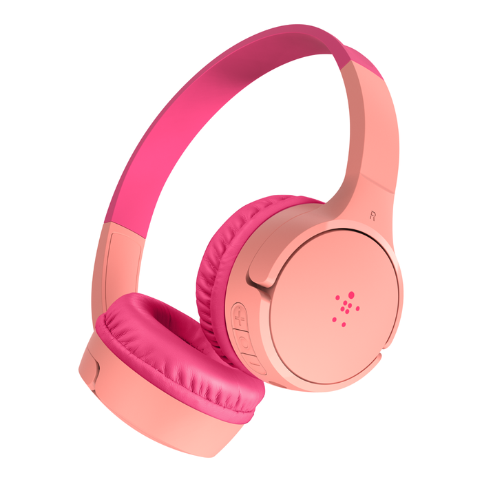 Wireless On-Ear Headphones for Kids, Pink, hi-res