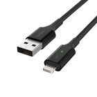 Smart LED Lightning to USB-A Cable, Black, hi-res