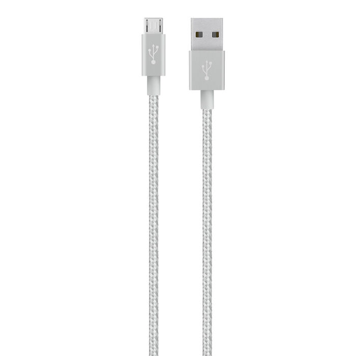 MIXIT↑™ 微型 USB 转 USB 金属色线缆, 银色, hi-res