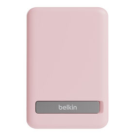 Magnetische draadloze 5.000mAh-powerbank + standaard, Blush Pink, hi-res