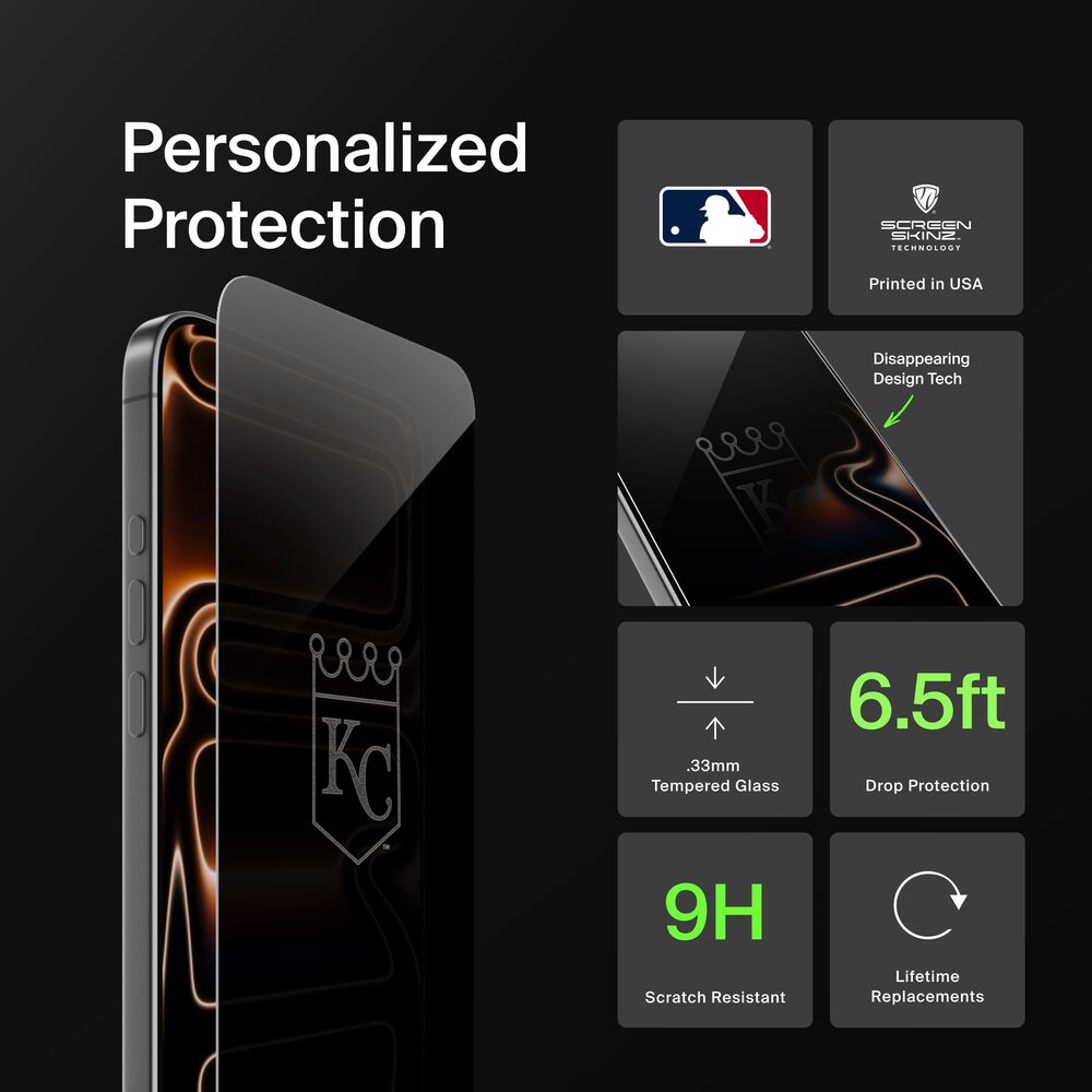 Kansas City Royals Custom Glass Screen Protector, , hi-res